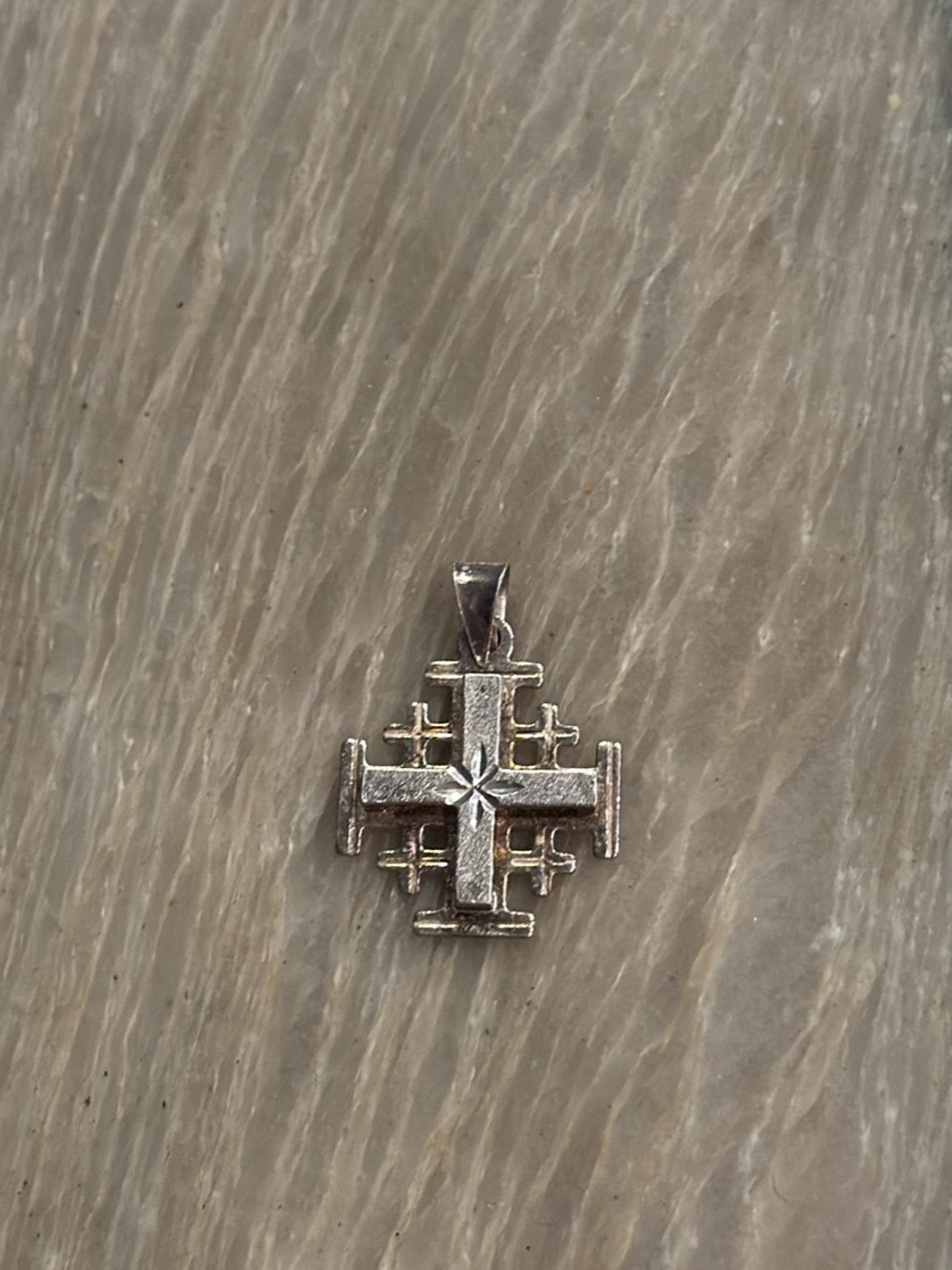 Sterling Silver Jerusalem Cross Pendant - Silver Christian Jewelry